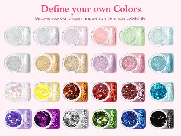 COSCELIA Acrylic Nail Kit for Beginners with Everything Professional Acrylic Powder Drill UV Light Glitter Decoration Set Complete Nail Art Kit for Home Salon Design Youth Friendly