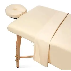 4 Sets Premium Microfiber Massage Table Sheet Set, Includes Massage Table Cover, Fitted Sheet, and FaceRest Cover for Beauty Salon/Spa/Hair Salon