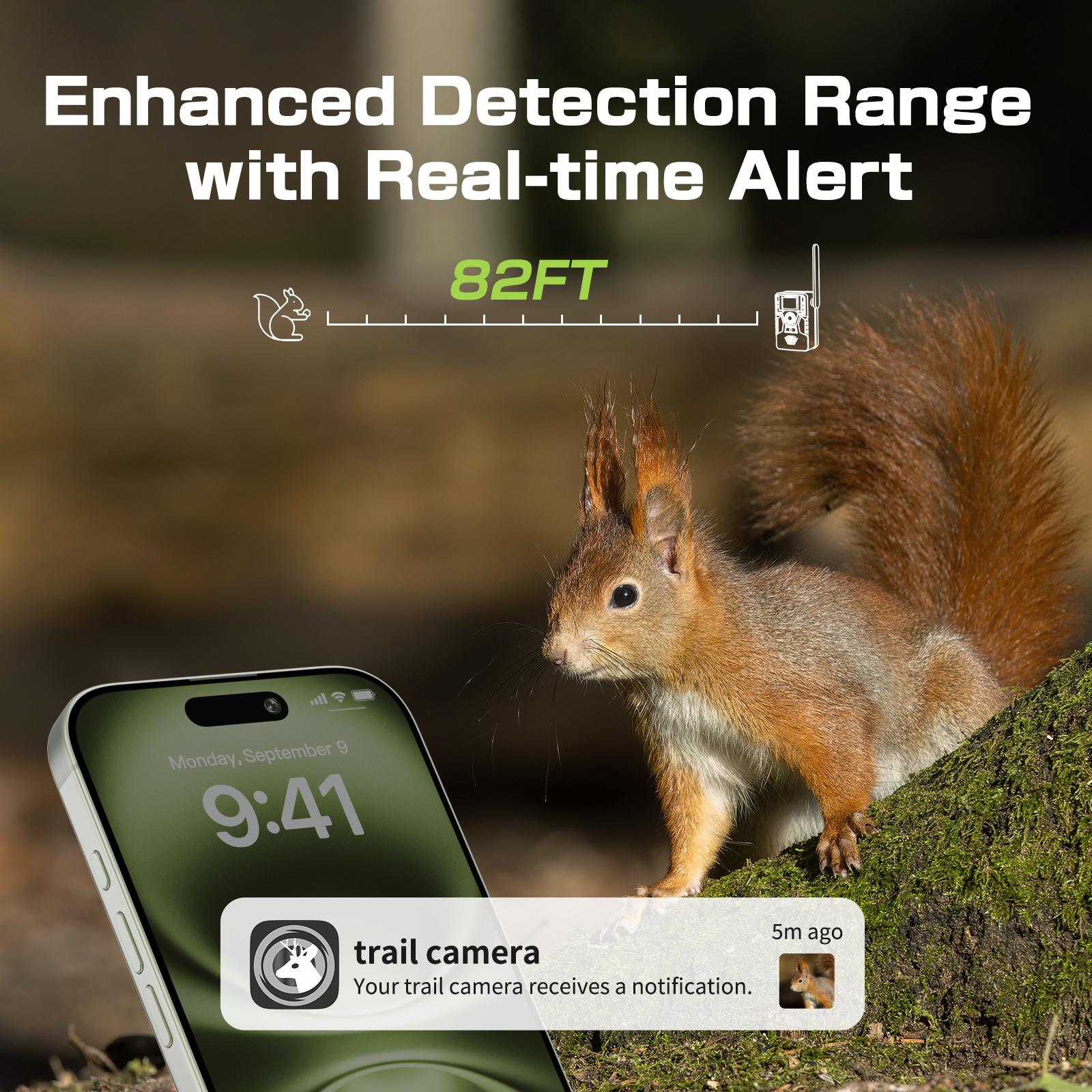 3rd Gen 4G LTE Cellular Trail Camera-2K Live Video,WiFi Not Supported, Remote APP Controlled, WaterProof, Motion Activated, Night Vision, 4G Data Cellular Card Included (Data refill is required for Unlimited 4G data usage)