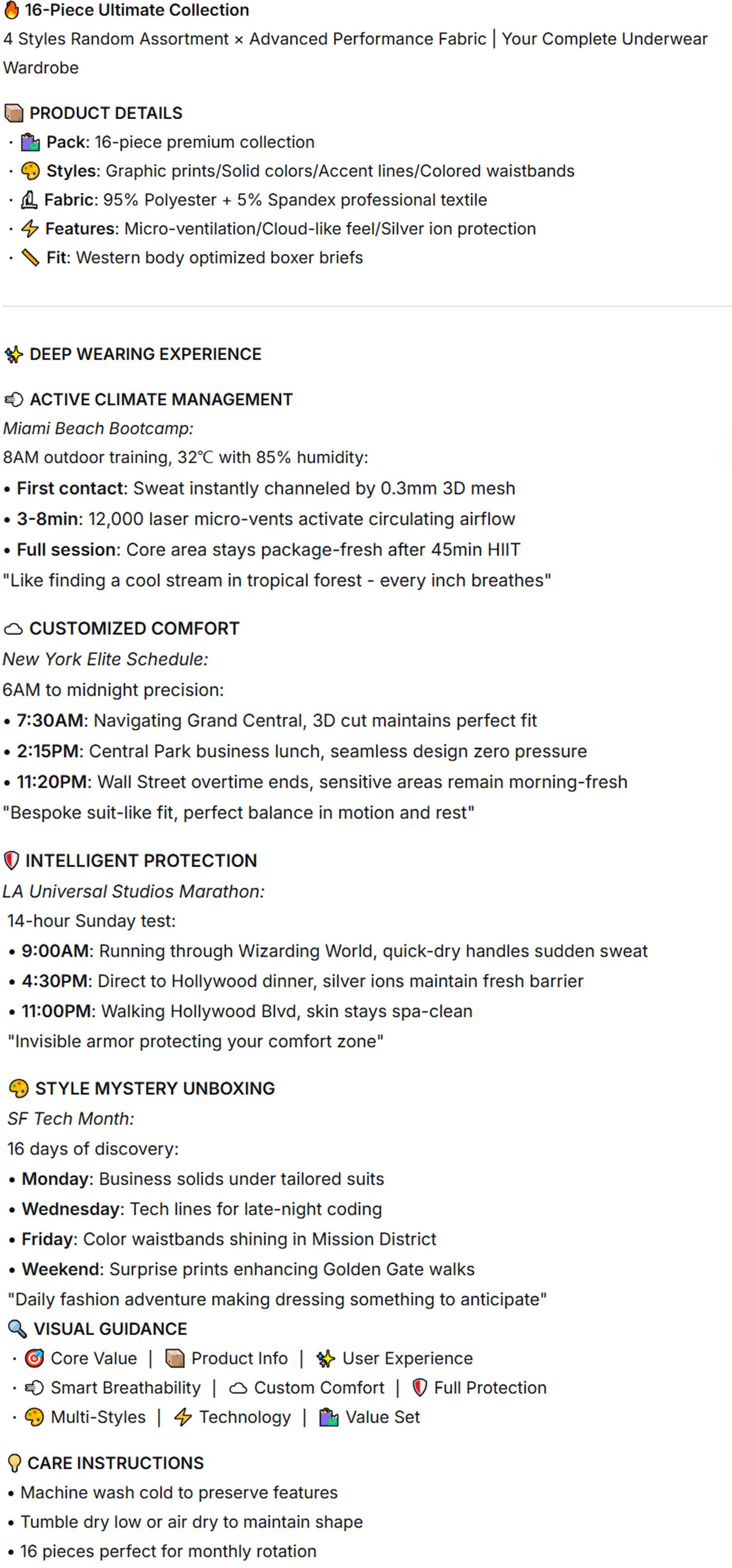 KJFISTMU 16-piece men's boxer briefs set, featuring bright geometric patterns, medium stretch, breathable and comfortable, solid colors, colorful striped waistband print, suitable for daily wear, boxer shorts, comfortable underwear, durable craftsmanship