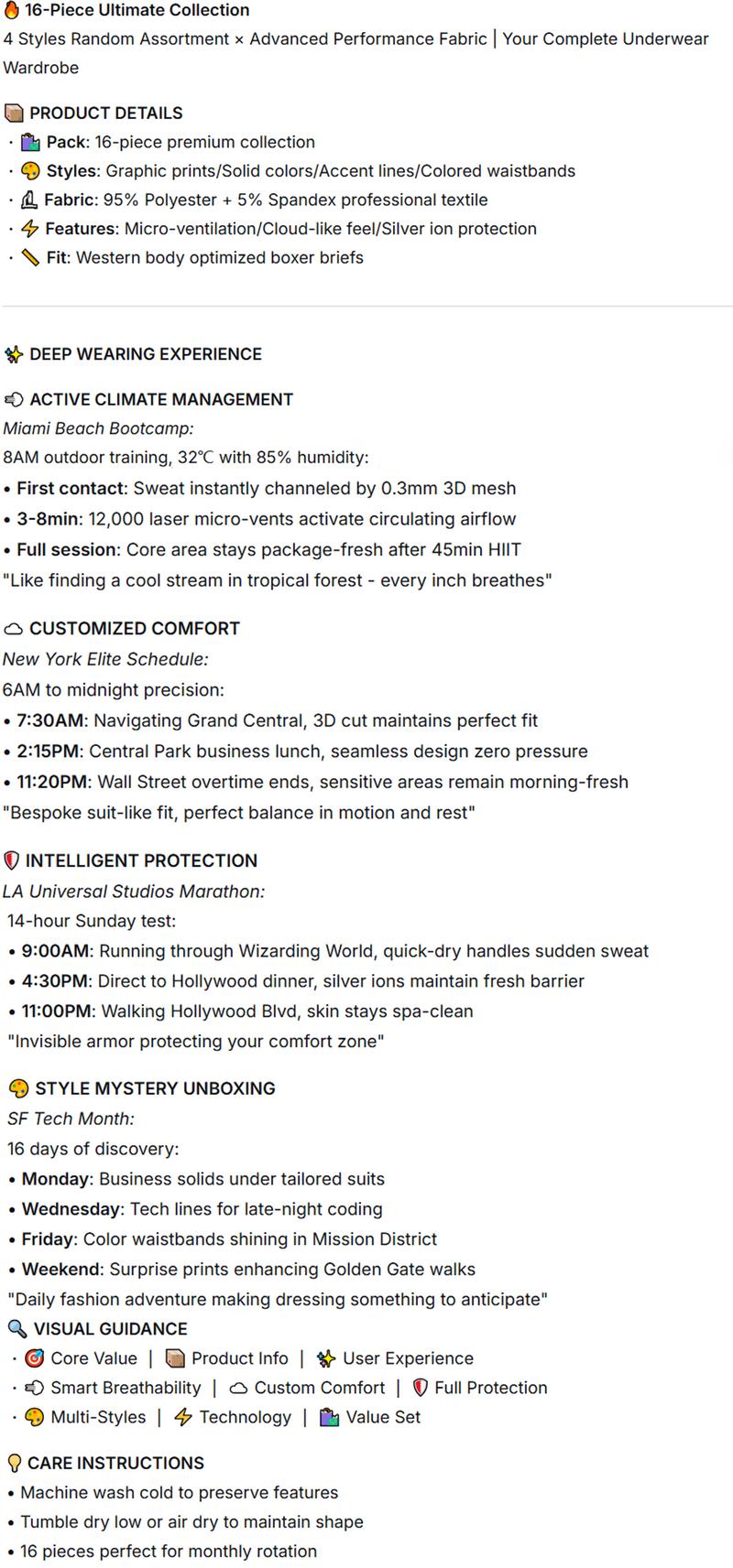 KJFISTMU 16-piece men's boxer briefs set, featuring bright geometric patterns, medium stretch, breathable and comfortable, solid colors, colorful striped waistband print, suitable for daily wear, boxer shorts, comfortable underwear, durable craftsmanship