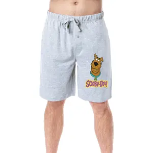 Scooby-Doo Mens' Cartoon Title Logo Face Character Sleep Pajama Shorts