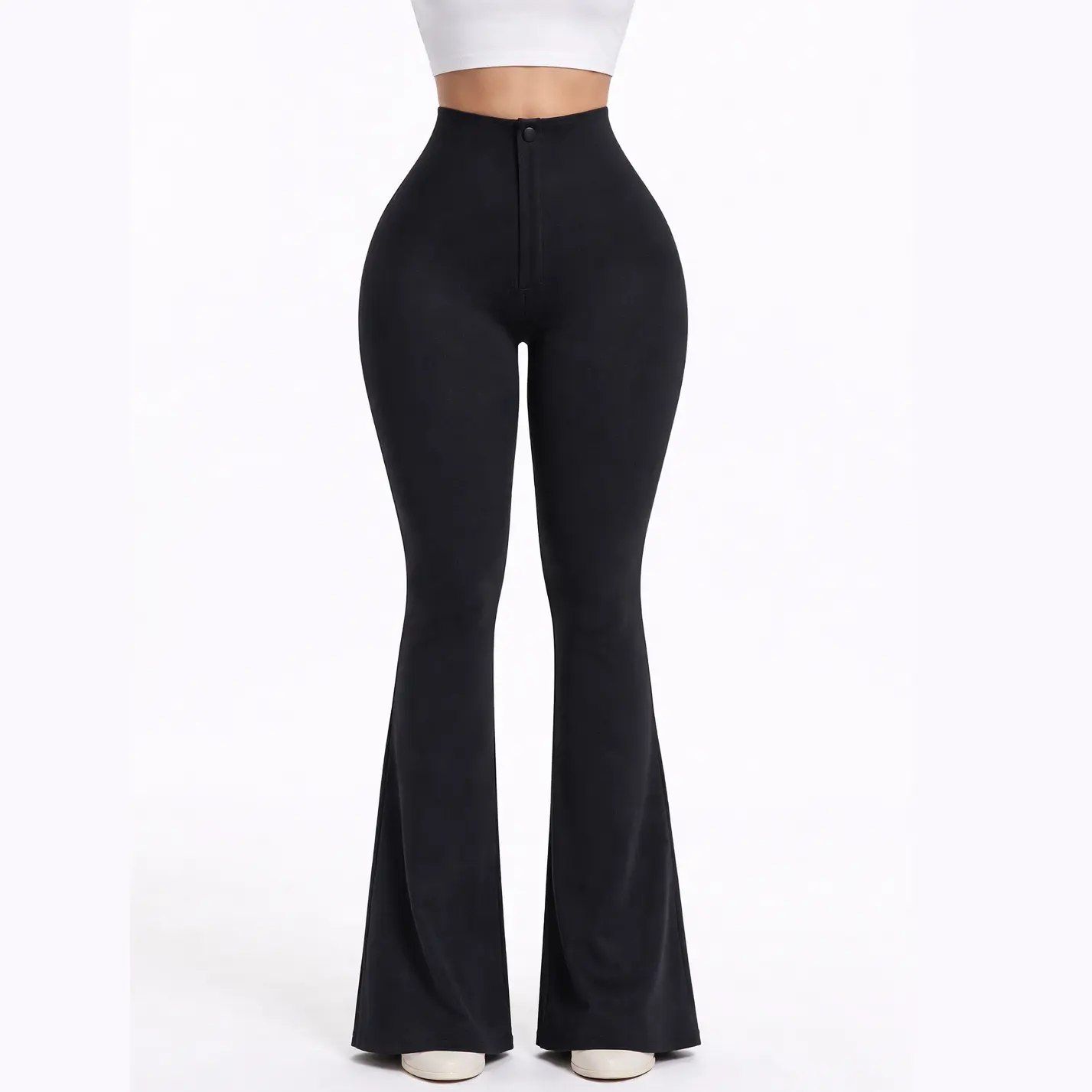 ChicCurve Women's High Waisted Wide Leg Shapewear Trousers Tummy Control Butt Lifter Body Shaper Pants Soft & Comfortable Sculpting Slacks SpringStatements