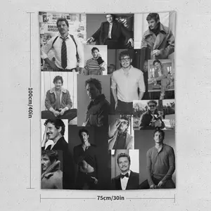 Pedro Actor Pascal Tapestry, Aesthetic Graphic Posters, Cool Wall Hanging, Funny Flag Banner for Bedroom Living Room Home Decor 30"x40" Decoration Linen Cotton PeachArt Deco tapestry