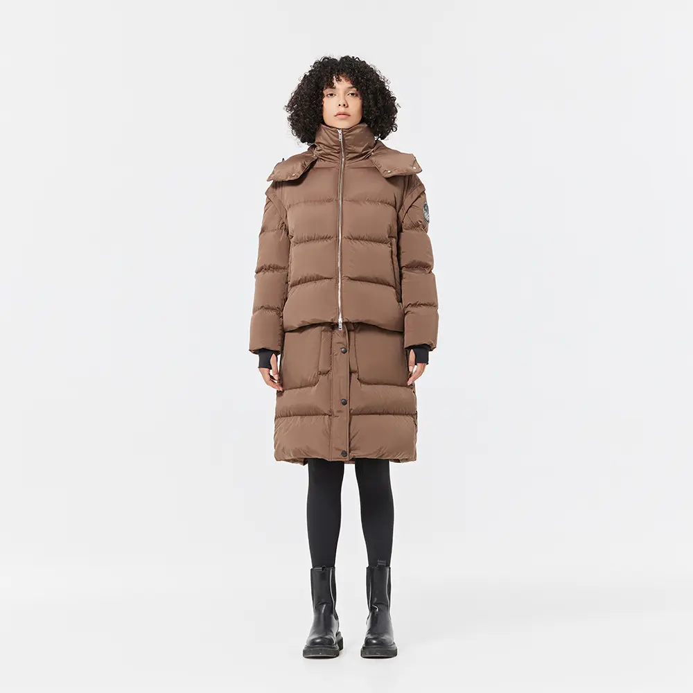 Fitouch Cali Women's Long Down Puffer Coat Jacket | Detachable | 750+ Fill Power