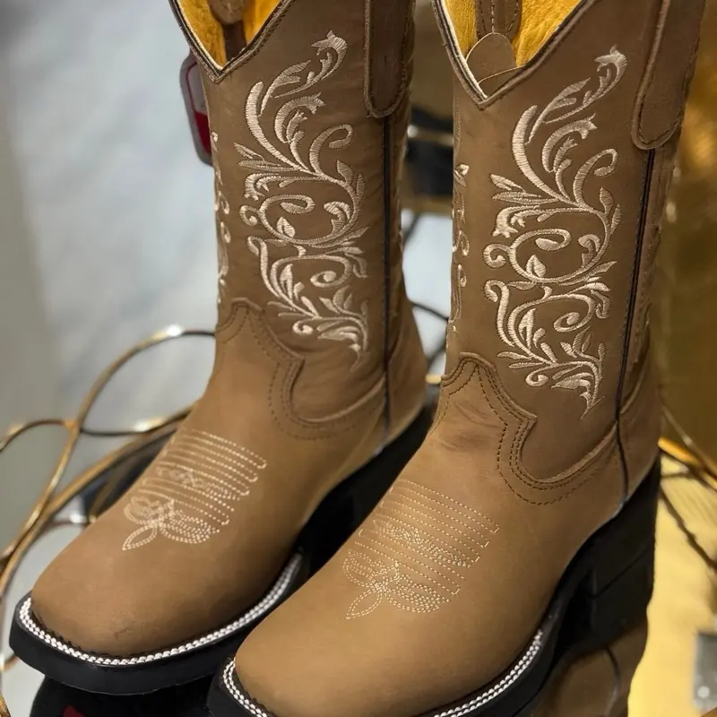 PAOLA - TAN - WESTERN BOOTS WITH RUBBER SOLE FOR WOMEN