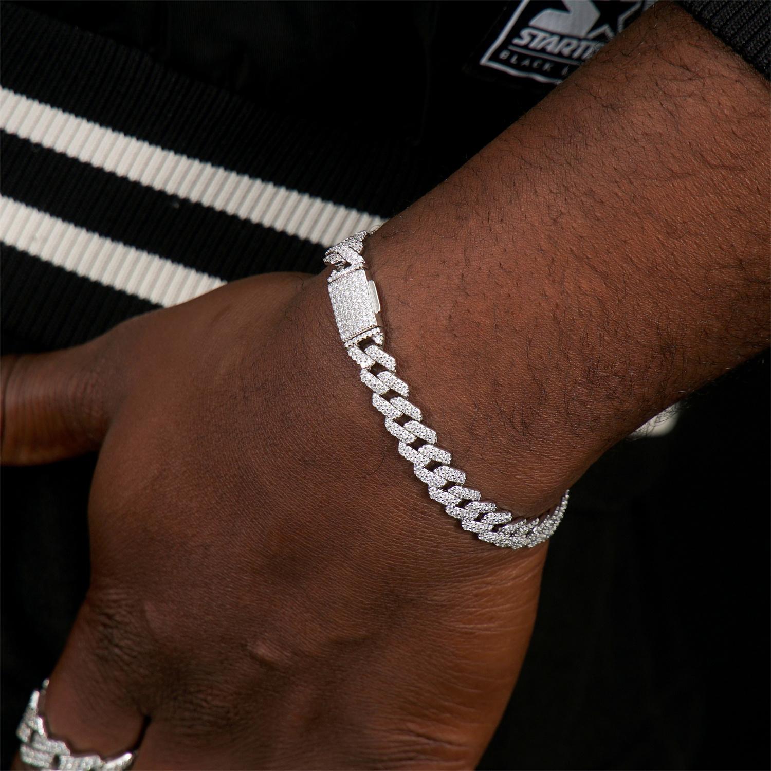 Delzzad (MSG.03) 14K Gold-Plated 8.5MM Iced Out Cuban Link Bracelet Necklace VVS D Color Synthetic Moissanite S925 Unisex Bling Hip Hop Cuban Chain Perfect for Any Occasion & Everyday Wear Birthday Anniversary Christmas Gifts Delzzad (MSG.03) 14K Gold-Plated 8.5MM Iced Out Cuban Link Bracelet Necklace VVS D Color Synthetic Moissanite S925 Unisex Bling Hip Hop Cuban Chain Perfect for Any Occasion & Everyday Wear Birthday Anniversary Christmas Gifts