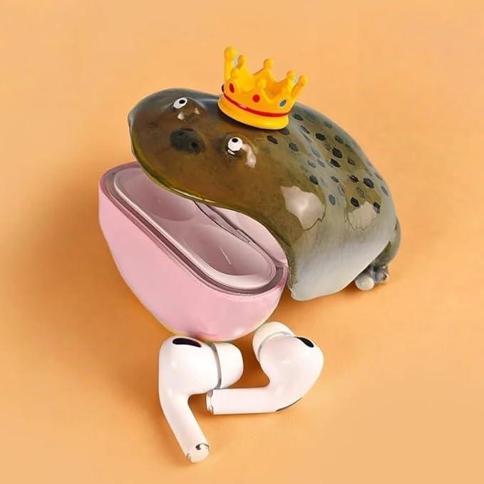 DIY Handmade Toad-Shaped Airpods Pro 1/2/3/Airpods 4 Earphone Case - Weird And Abstract Protective Shell For 3D Headphones Valentine's Day Gifts DIY Handmade Toad-Shaped Airpods Pro 1/2/3/Airpods 4 Earphone Case - Weird And Abstract Protective Shell For 3D Headphones Valentine's Day Gifts
