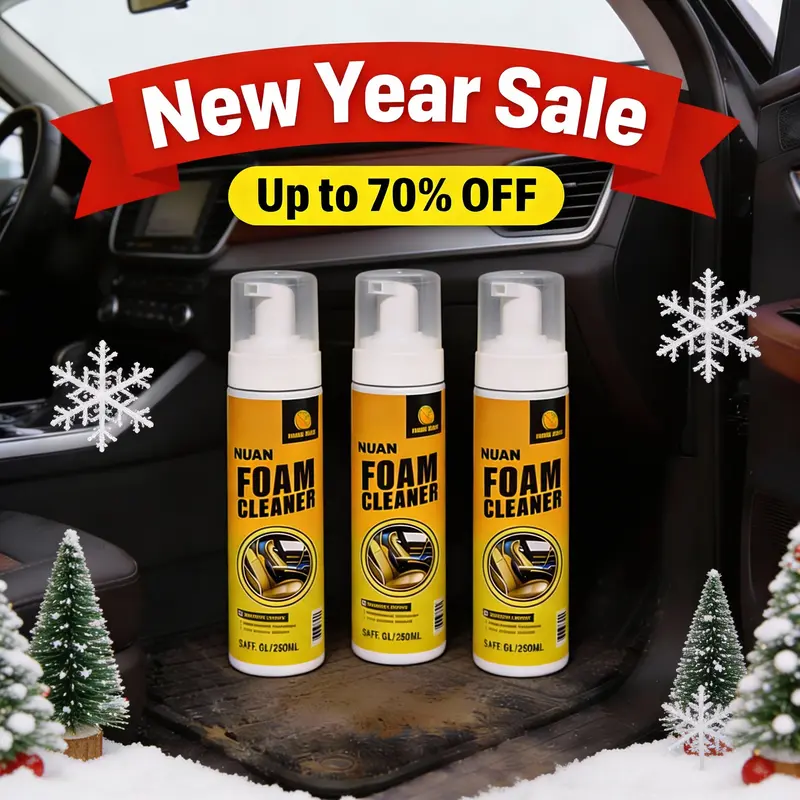 【Festive Offer】NUAN-New Year Hot Stock-Up! Powerful Cleaning & Maintenance Foam for Car Interiors, Fully Compatible with All Materials, One-Step Stain Removal & Protection!