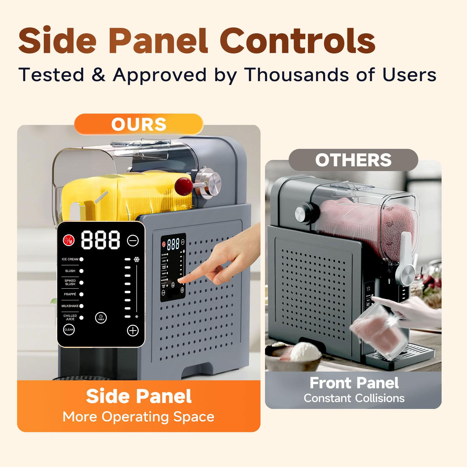 SYINTAO 2-in-1 Slushie & Soft Serve Machine | Auto-Clean | 6 Preset Modes | One-Touch Refreshing Drinks at Home | Compact, Easy & Always Ready for a Cool Treat (24-Hour On-Call)