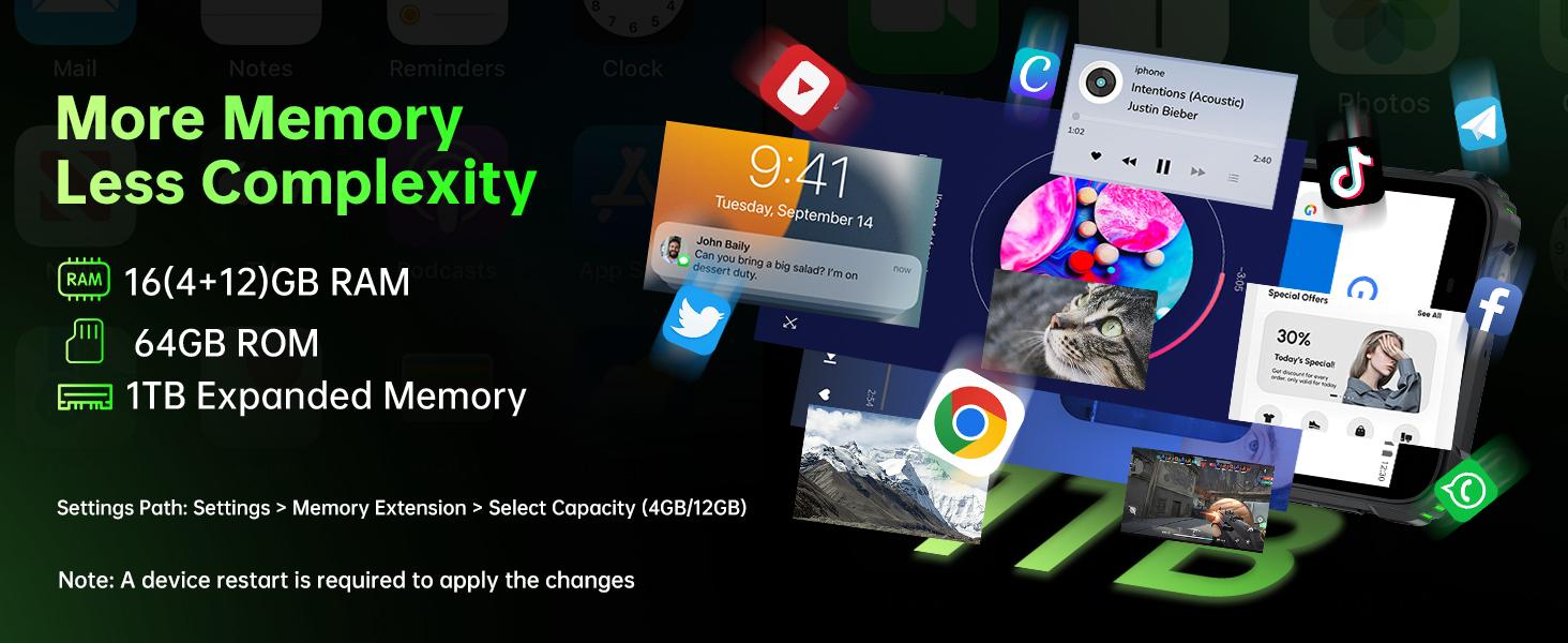 OUKITEL G5 Rugged Phone Unlocked - 16GB+64GB (1TB TF) Rugged Android Smartphone with Camping Light, 6300mAh Battery, 6.0" HD Screen Mobile Phones, 13MP Main Camera, 3.5mm Jack/Face ID/GPS/OTG,