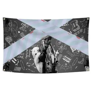 Tapestry Decor Luv is Rage 2 Flag Tapestry (3x5ft,Durable, Polyester) Brass Grommets For College Dorm Man Cave