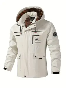 Men’s Softshell Jacket — Workwear/Outdoor Mountaineering Style for Spring and Autumn, Suitable for Travel, Outdoor Casual Hiking, Mountaineering, and Fishing