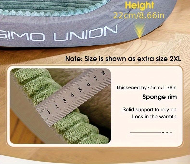 Pet Heaven Luxury Plush Thickened Pet Sofa Bed All Season Warm & Cool Dog Cat Bed for Medium Large Breeds Fully Washable Removable Mat 3D Raised Edge Pet Couch sleeping bag dog accessories Adjustable Temperature Heating Pad towers