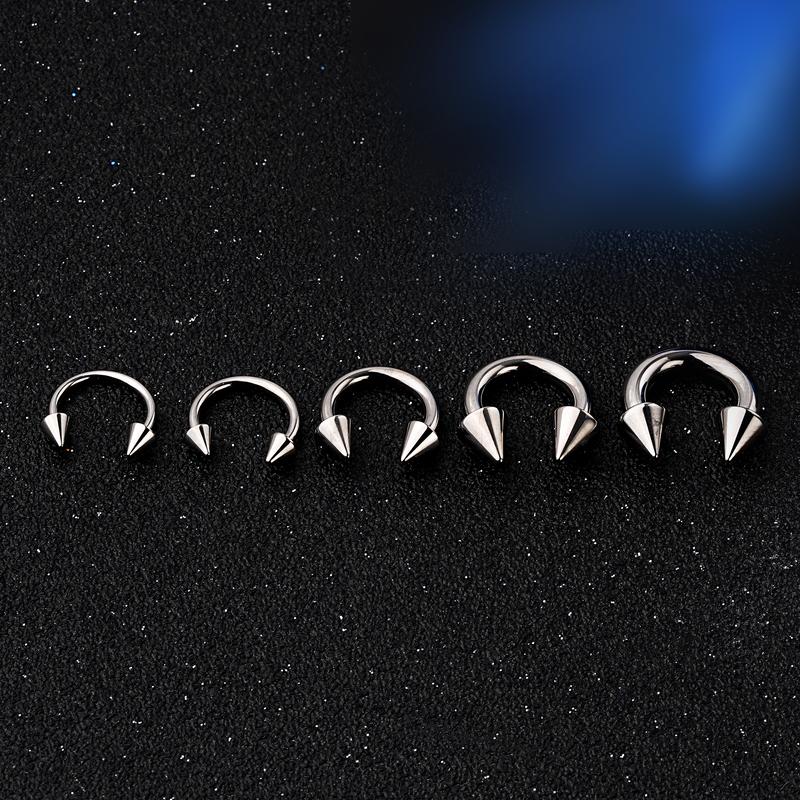 Oufer 2Pcs 18G/16G/14G/12G/10G Titanium Spike/Ball Internally Threaded Horseshoe Septum Pierced Ring Septum Clicer Ring Septum Jewelry Nostril Nose Piercing Body Jewelry Oufer 2Pcs 18G/16G/14G/12G/10G Titanium Spike/Ball Internally Threaded Horseshoe Septum Pierced Ring Septum Clicer Ring Septum Jewelry Nostril Nose Piercing Body Jewelry