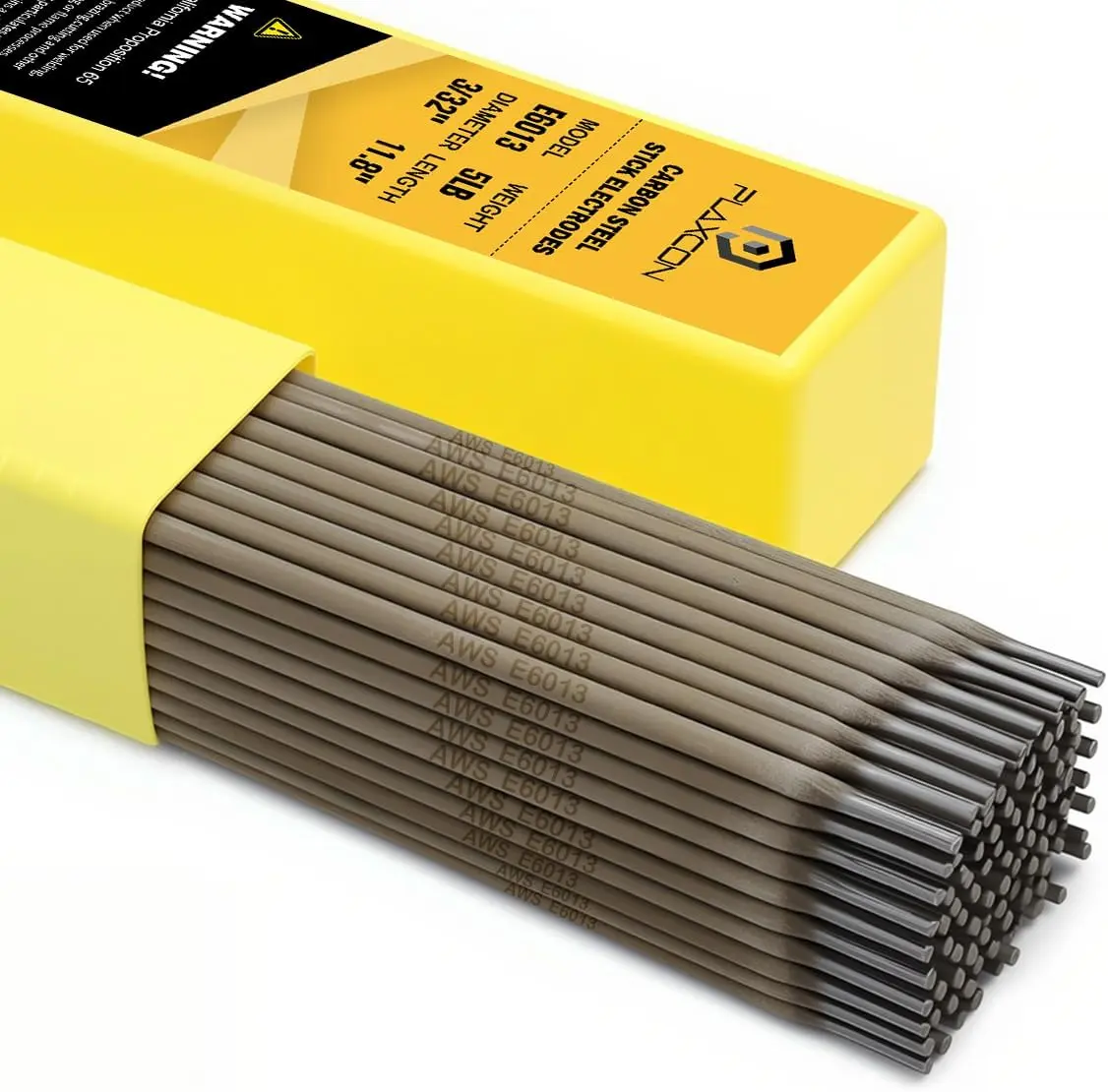 Carbon Steel Stick Electrodes E6013 - 3/32 in. (2.5 mm) Diameter, 5LB, All-Position Welding, Low Spatter, Low-Voltage AC & DC, Smooth Arc Performance, Clean Welds with Minimal Cleanup, for General Welding Projects, Automotive Maintenance, All-Position Wel