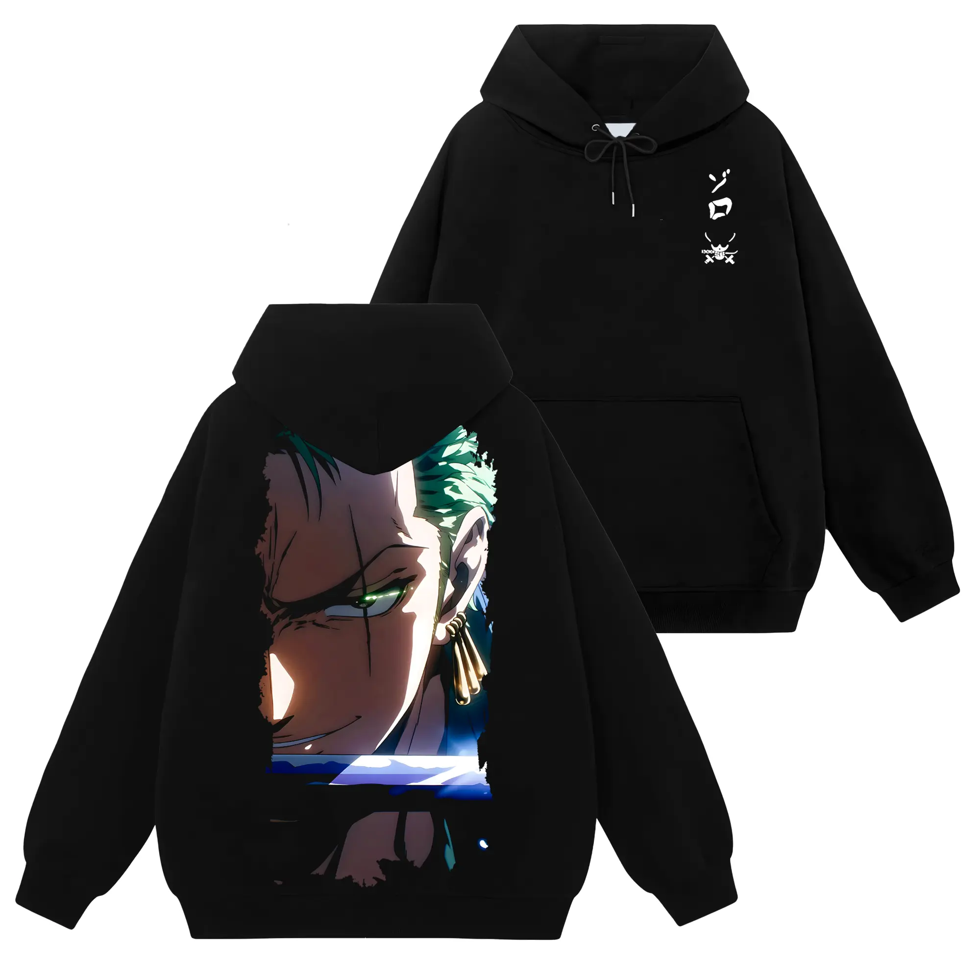 [Ace Shop] Roronoa Zoro King Of Hell - OnePiece Op #68 Hoodie T-Shirt Sweatshirt Retro Vintage Unisex Graphic 90s Cotton, Gift For Wibu, Anime Manga Y2K Streetwear