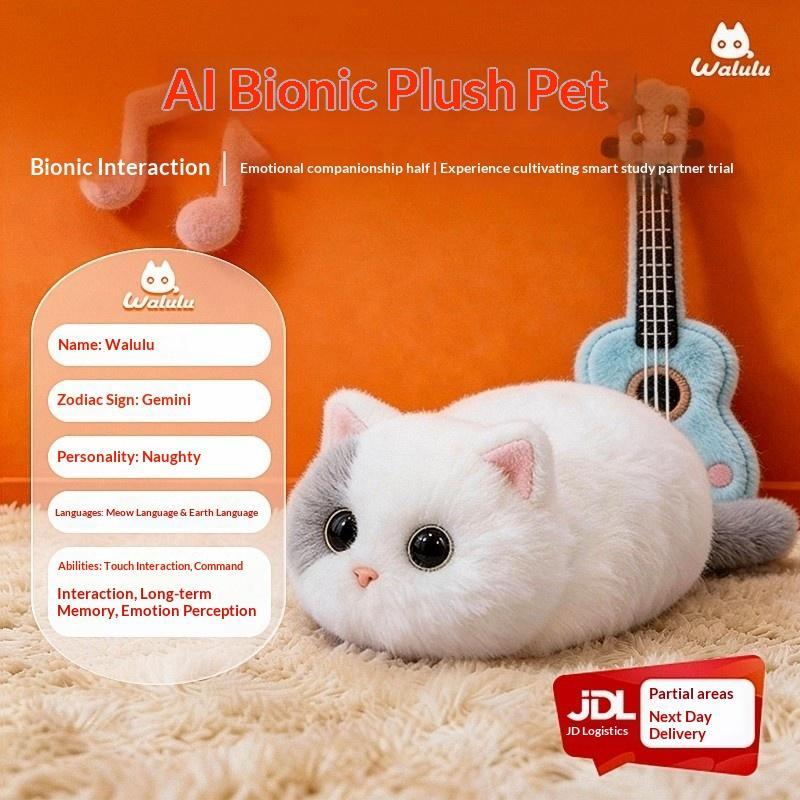 WALULU Cat AI Talking Toy Emotional Companion Plush Doll Children Trendy Gift Electronic Pet Interactive Plaything