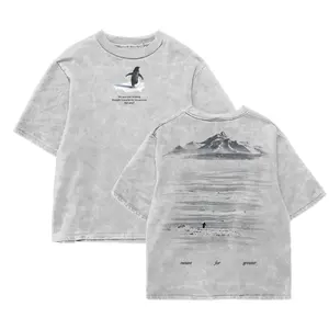 Nihilist Penguin Meant For Greater Funny Meme Washed Tee, Sweatshirt and Hoodie Graphic Tee With Werner Herzog 2007 Documentary Penguin - The Others Survived, He Lived