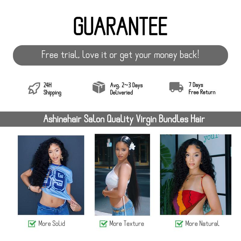 [LIVE-ONLY] Ashine Deep Curly 12-30 inches Salon Quality Brazilian Virgin Bundles 100% Human Hair Summer Wigs Natural Color with Frontal Closure