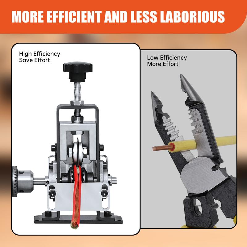 Smart Manual Wire Stripper Machine with Hand Crank and Drill Power Options for 1-25mm Cables Effortless Wire Stripping Tool for Professionals