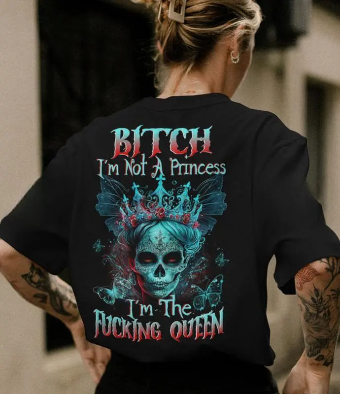 I’m the Queen Hoodie – Bad Girl Skull Crown Attitude Sweatshirt for Women, Skull Queen Hoodie