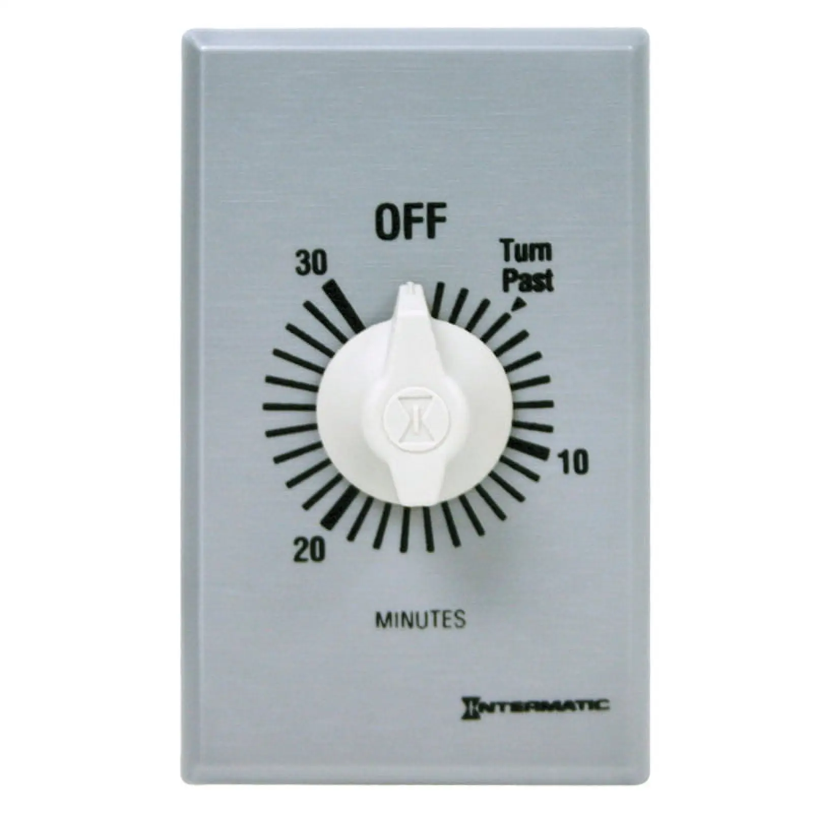 Intermatic 277V Gray Indoor Spring-Wound Mechanical Timer, CSA Listed, UL Listed, 875W, 30-Min Max Multi-Use Gadget for Kitchen, Garage, Storage Closets