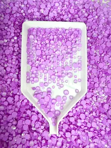 Color No.81-No.92 Mixed Sizes (From SS6 to SS20) Flat Back Round Glass Rhinestones