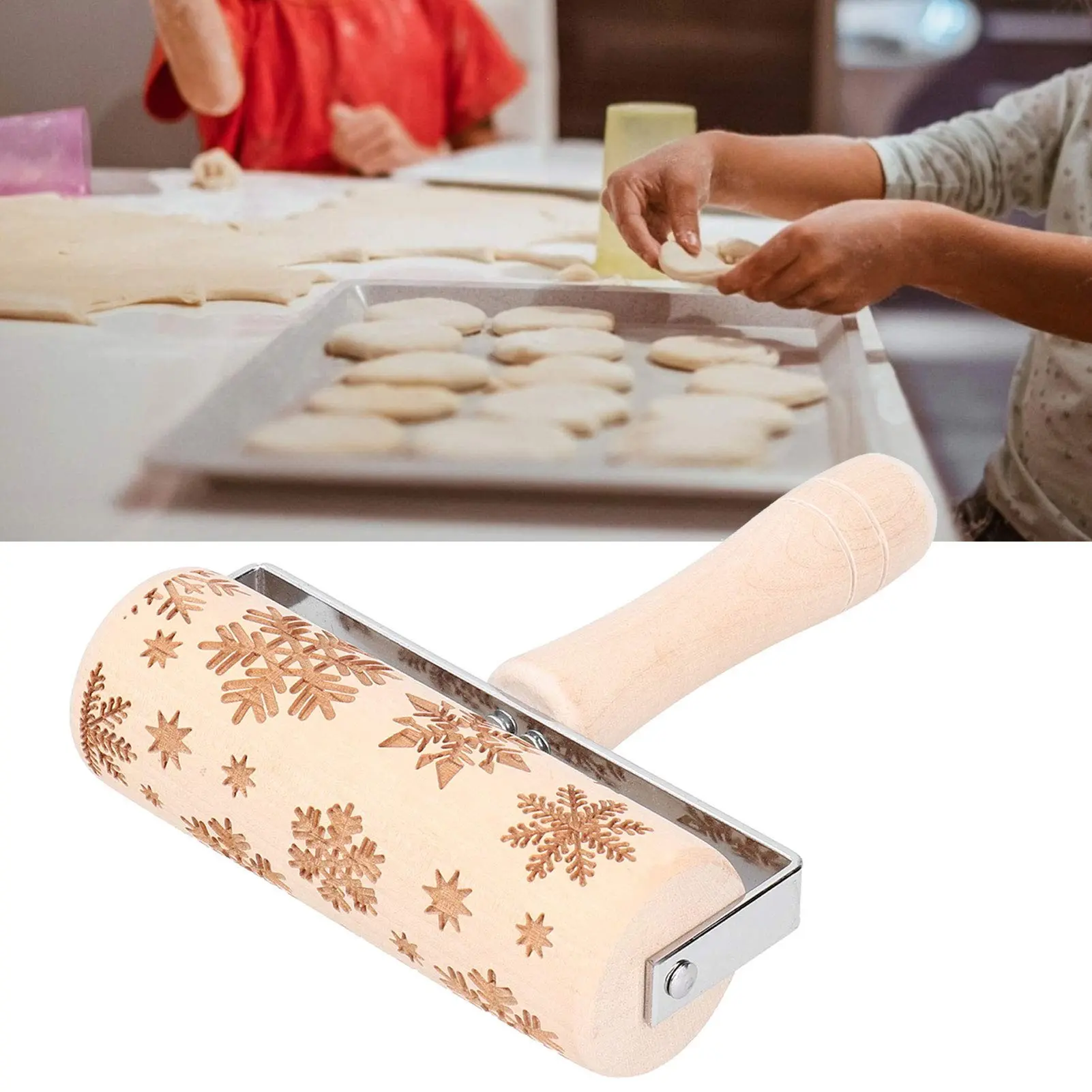 Complex Relief Cookie Stamp Set, Snowflake and Reindeer Design, Perfect for Holiday Baking, Christmas Party, Creative Gift Ideas