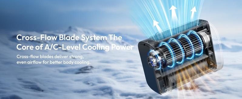 Aecooly Waist Fan Portable Hands Free Cooling Fan for Outdoor, Worksite & Summer Heat | Strong Airflow, Long Battery Life, Compact & Rechargeable,Summervibes