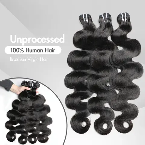 Unisex 12A Grade Human Hair Bundles - 95g-105g Per Unit, Wave & Straight, Natural Black, 12-32 In, 1/2/3/4 Units Available, Machine Double Weft, No Shedding, No Tangling, Dyeable, Bleachable, Wholesale for Quick Weave Hairstyles