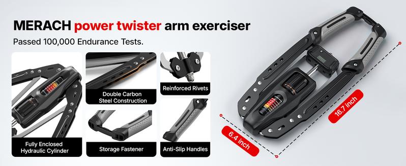 Merach Hydraulic Arm Trainer with Counter, 22-440lbs Adjustable Chest Expander for Home Gym, Arm & Shoulder Strength Training Equipment Merach Hydraulic Arm Trainer with Counter, 22-440lbs Adjustable Chest Expander for Home Gym, Arm & Shoulder Strength Training Equipment