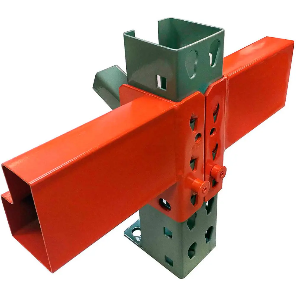 Global Industrial 711272 Sturdy Powder Coat Steel Pallet Rack Beam - Slotted, 48 in., 5610lbs Capacity, 1-5/8 in. H Step Beam Design, 2-7/10 in. Height, 3 Button Studs, Full "C" Type Weld Construction, No Extra Parts, 2-Piece Home Storage Organizer, 1-5/8