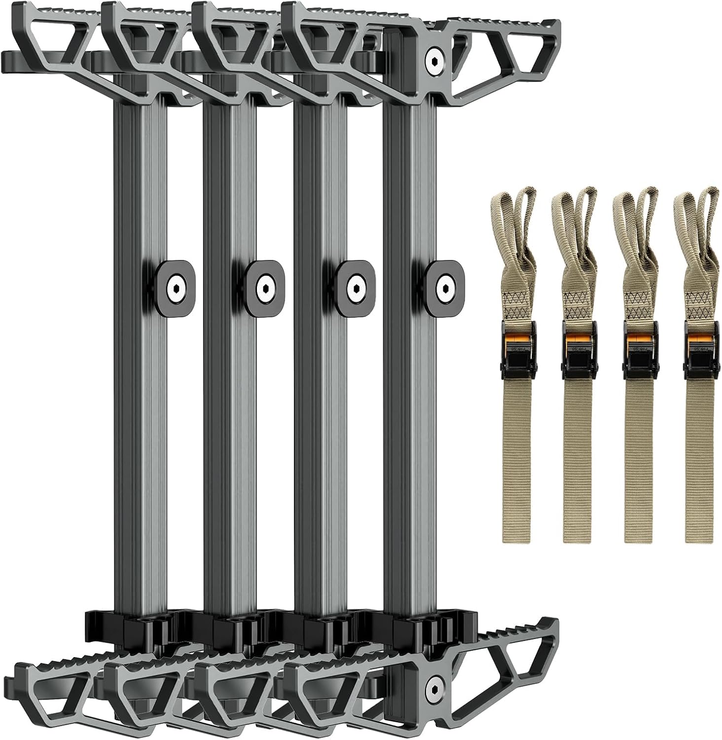 Complete Tree Saddle Hunting Kit, Includes Lightweight Hunting Saddle, 12"x12" Aluminum Platform, 4 Pack Climbing Sticks, Ropes, Bridge & Tether – All-in-One Mobile System for Saddle Hunters