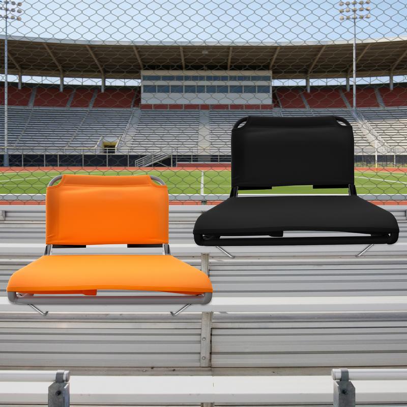 Game-Day Essential Foldable Waterproof Stadium Seat Heavy-Duty Portable Sports Chair with 600D Oxford Fabric & Ergonomic Curved Backrest