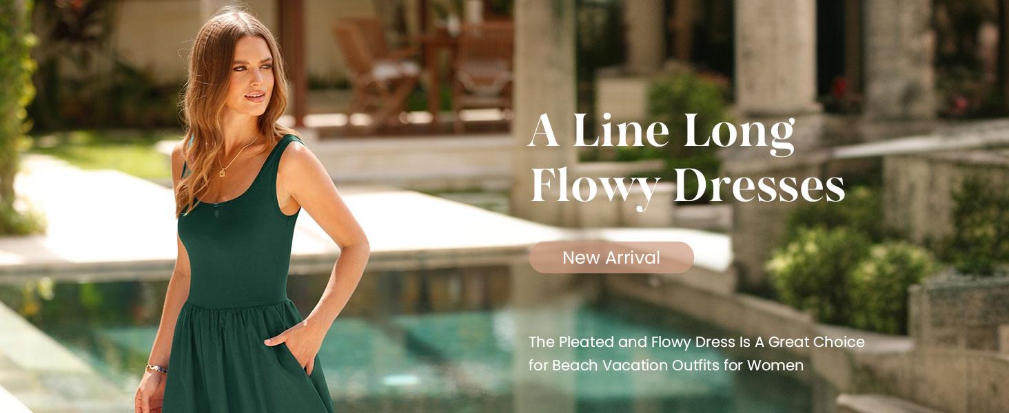 PrettyGarden Womens Summer Casual Scoop Neck Sleeveless Long Dresses with Pockets - Aline Swing Maxi Style, Comfortable Design - Womenswear PrettyGarden Womens Summer Casual Scoop Neck Sleeveless Long Dresses with Pockets - Aline Swing Maxi Style, Comfortable Design - Womenswear