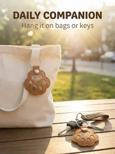 Pet Memorial Keychain Keepsake, Creative Dog Paw Photo Pendant for Storing Pet Hair or Fur, Memorial Souvenir Bag for Dogs and Cats, Portable Key Holder for Remembering and Cherishing Your Beloved Pet