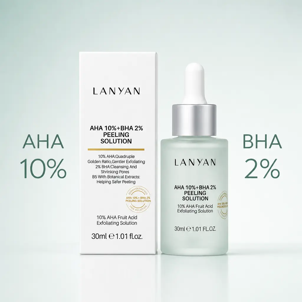 AHA BHA Peeling Solution 10% + 2% – Gentle Face Exfoliant for Dark Spots, Blackheads & Uneven Skin Tone | Pore Minimizer (1.01 fl.oz)