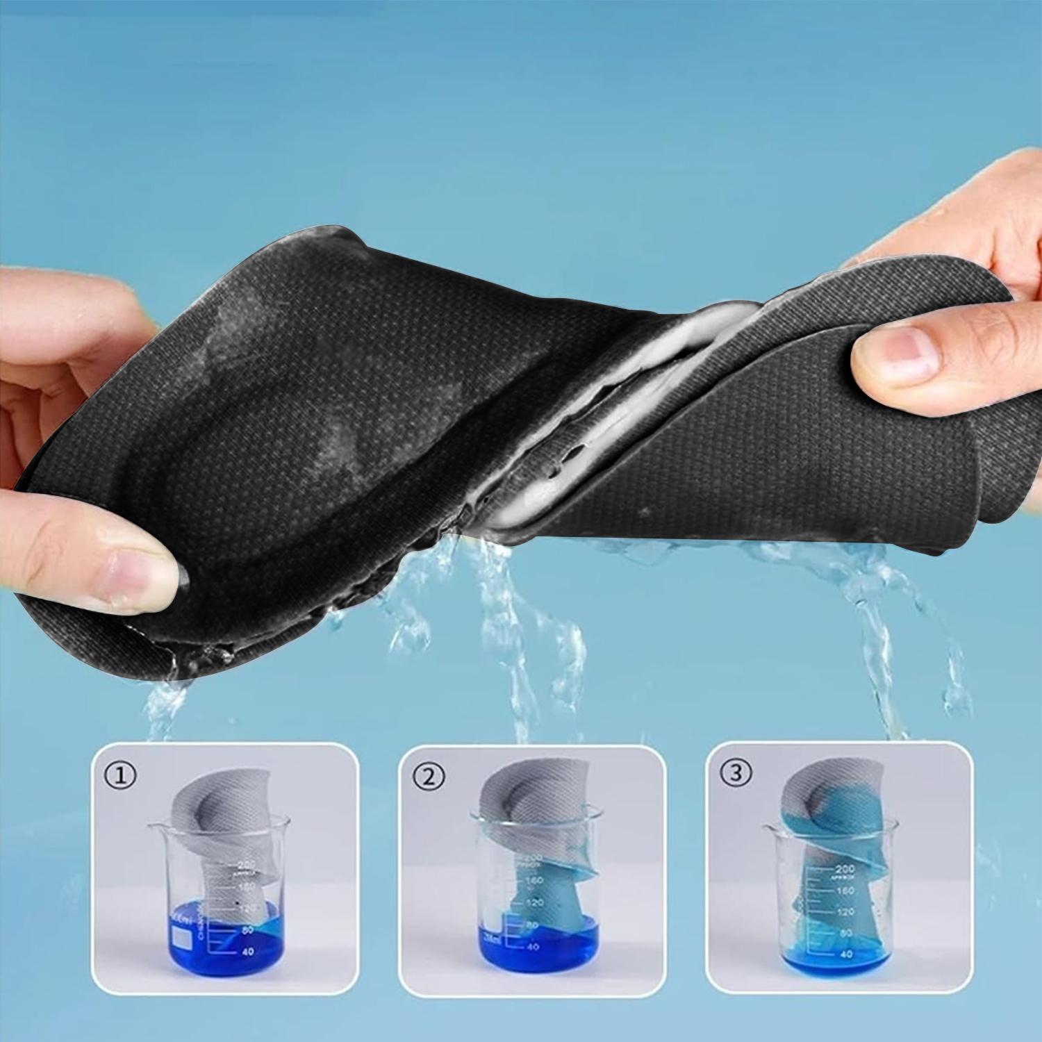 3Pair 4D Ultra Comfort Insoles-Super Soft,Anti-Fatigue, Shock Absorption, U-Shaped Memory Foam Insoles (Gray Orange Black)