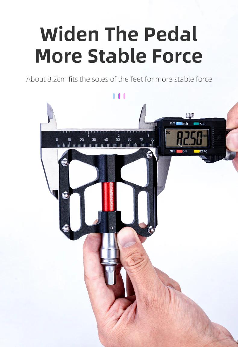 ROCKBROS CNC Aluminum Folding Bike Pedals, Quick Release, 9/16" Thread, Ultralight