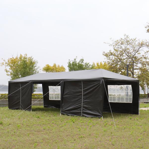 Outdoor Party Tent for Wedding, Garden Event | Spacious 10x30ft with Removable Sidewalls & Waterproof Shelter