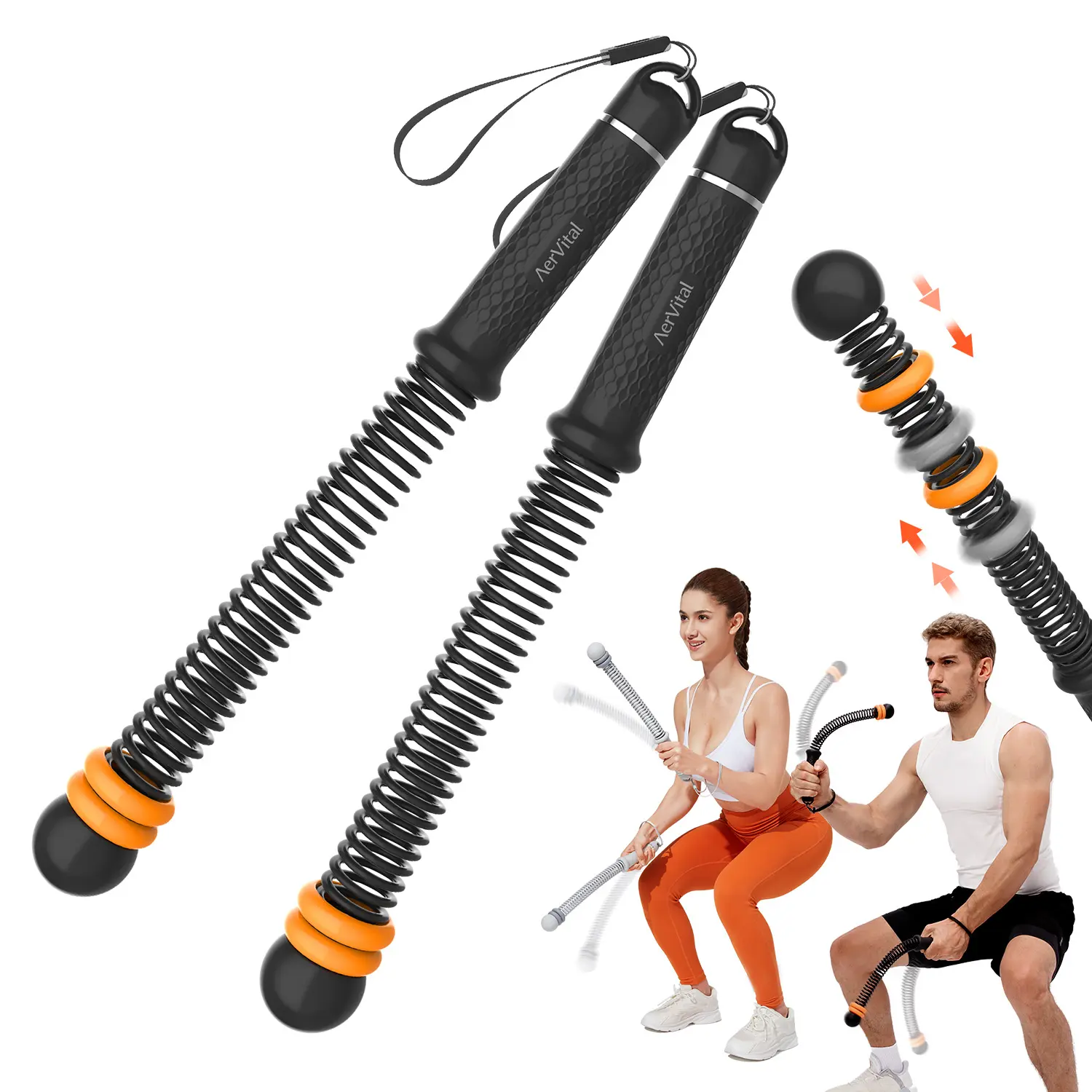 AerVital 2026 New Cordless Battle Ropes for Home Gym, Cordless Training Rope Fitness Equipment for Men & Women, No-Jump Full-Body Exercise, Weighted Workout Ropes for HIIT, Ideal for Fitness Enthusiasts Workout Equipment Training Equipment & Festival Gift