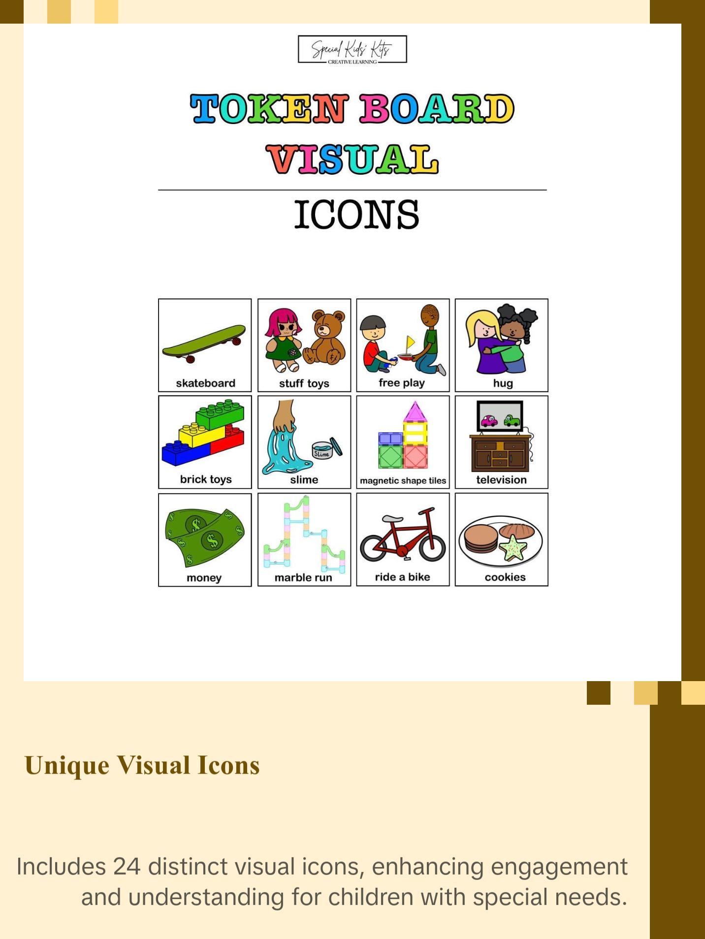 Printable Pink  Kids Token Board | Token Board for Autism or ADHD | Reward Chart for Toddlers | Positive Behavior Reinforcement