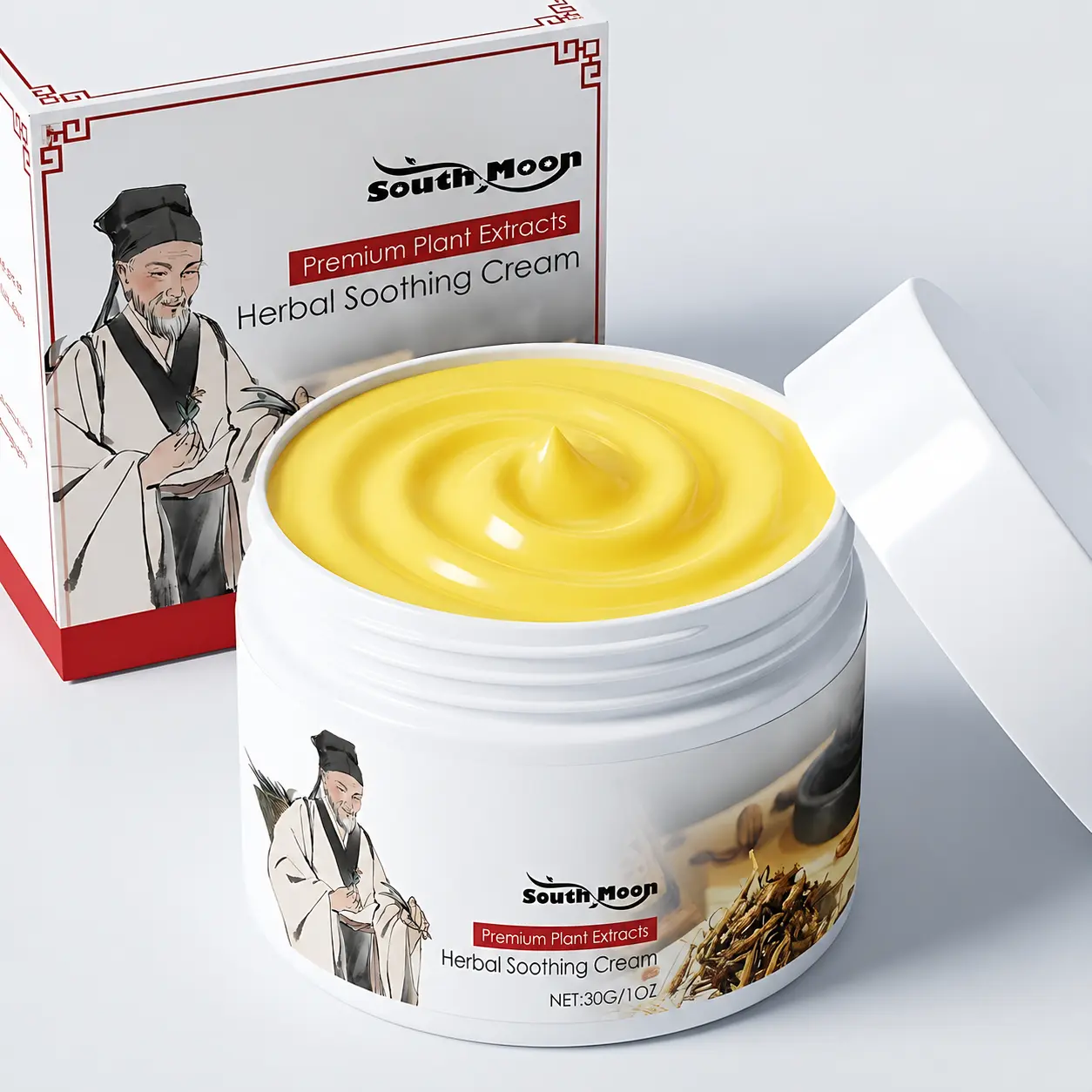 All-Natural Herbal Soothing Cream | Eczema & Psoriasis Relief | Anti-Bacterial Skin Defense | Hydrates Dry, Itchy, Sensitive Skin | Plant-Based Balm for Whole Family | Ancient Formula, 30g | Healing Healthcare Therapy Wellness Solution Therapeutic