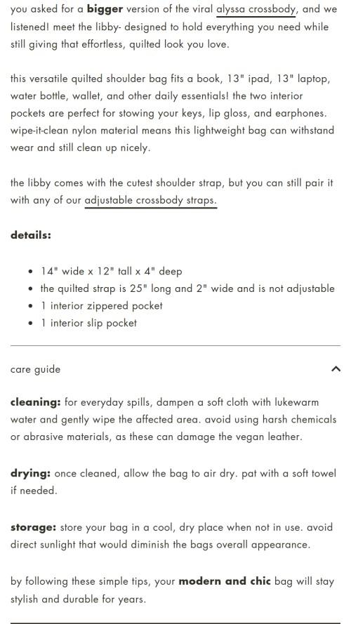 Libby Oversized Quilted Bag - Versatile Bag for Everyday Use