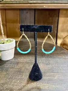 JoAnn Gold & Turquoise Earrings