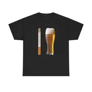[100% Cotton] BEER AND CIG COMBO - GRAPHIC TEE  Golf Gift T-Shirt For Men and Women Oversized