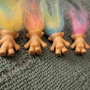 20pcs/30pcs Dual-Color Long Hair Ugly Doll Plastic Figurines Set, Small Sculpture Decorations, Decorative Home Ornament, Decorative Ornaments, Decoration Items, Easter Gift, Perfect Birthday Present