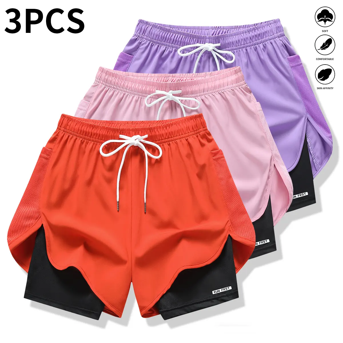 Orange red + pink + purple