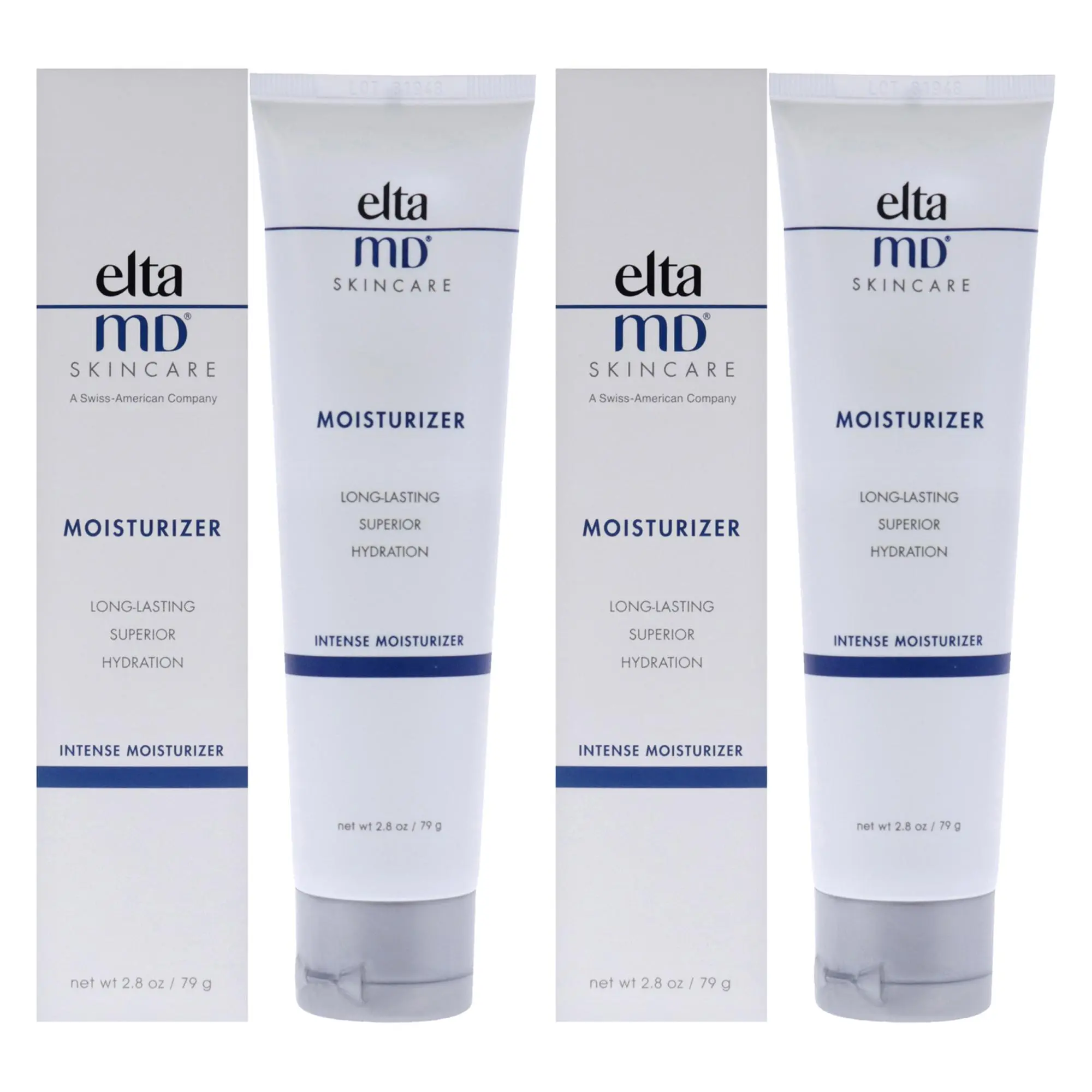 EltaMD Unisex Intense Hydration Daily Cream - 2.8oz, Pack of 2, Suitable for All Skin Types, Face/Body